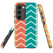 For Samsung Galaxy S23 Case Shielding Cover, Colourful Zigzag