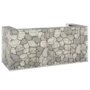 NNEVL Gabion Wall for Garbage Bins Galvanised Steel 250x100x110 cm