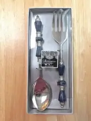 New in box, Artistic Accents bar accessories, large spoon and fork, silver tone