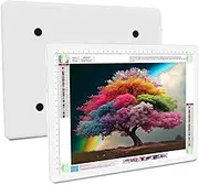 Elice Rechargeable A4 Light Pad for Diamond Painting, Magnetic LED Light Board with Physical Button, Super Bright Diamond Art Light Pad, Ultra-Thin Light Box for Tracing, Weeding Vinyl, Artists -White