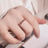 在飛比找momo購物網優惠-【MoonDy】戒指 純銀戒指 造型戒指 可調式戒指 開口戒