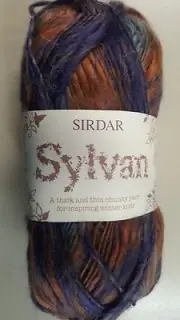 Sirdar Sylvan Chunky #204 Burley Purple Tan & Blue Tones 50g Chunky Yarn