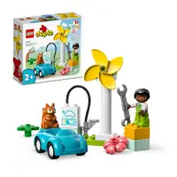 在飛比找momo購物網優惠-【LEGO 樂高】得寶系列 10985 風力發電機和電動車(