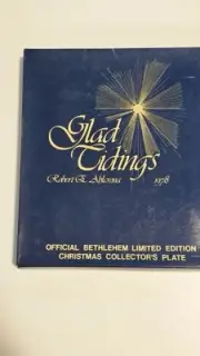 GLAD TIDINGS limited ed Collectors plate #3377 made in Israel