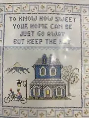 Embroidery Needlework Kit Needle n Hoops Keep The Key How Sweet Home Can Be