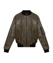 Dolce Gabbana Logo Patch Zipped Bomber Jacket IT52,IT50 Green