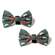 2x NRL South Sydney Rabbitohs Pet Bowtie Dog Necktie Ribbon Accessory One Size