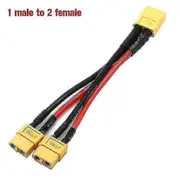 Xt60 1 To 2 1 To 3 Parallel Battery Connector Male/Female Cable Dual Extension Y Splitter Silicone W 1 male to 2 female