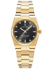 [Jacques Du Manoir] Swiss Horizon Black Dial Watch 31mm in Gold