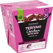 Woolworths Ready to Eat Meal Teriyaki Chicken With Rice 350g
