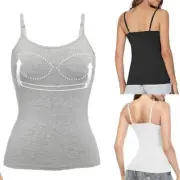 Women Compression Tummy Control Camisole Built in Shelf Padded Bra Vest Tank Top