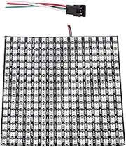 BTF-LIGHTING WS2812B ECO RGB IC Alloy Wires 5050SMD Individually Addressable 16X16 256 Pixels LED Matrix DC5V Flexible FPCB Full Color Image Video Text Display Light IP30(No Adapter or Controller)