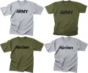 Kids Physical Training Gym PT T-Shirt Day Boot Camp Tee (Army or Marines)