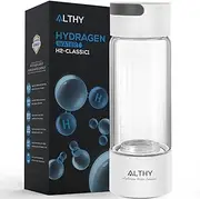 ALTHY Molecular Hydrogen Water Generator Hydrogen Water Bottle,Glass Flask, SPE PEM Technology Ionizer with Inhaler Adapter