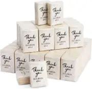Sparkle and Bash 60 3 Ply Bamboo Thank You Pocket Tissues Travel Packs for Anniv