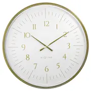NeXtime Galaxy Large Wall Clock White 76.8x76.8x5.5cm Brushed Gold Case