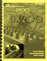Yamaha DX200 Desktop Control Synthesizer OWNER'S MANUAL and DX200 EDITOR MANUAL