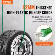 32 Pcs Bungee Cords Set 8 mm Heavy Duty Bungee Straps with A3 Steel Hooks