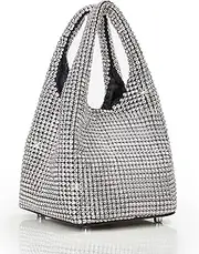 [BABEYOND] Women's Sparkly Evening Bags Full Glitter Rhinestone Portable Handbag for Party Prom Wedding