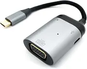 System-S 3-in-1 Adapter VGA DB-15 Female & 2 x USB 3.1 Type C Female to Type C Male in Grey