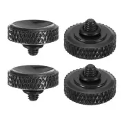 Soft Shutter Release Button Copper Camera Shutter Button Carved, Black 4pcs