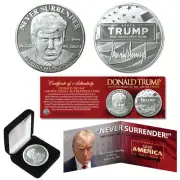 Donald Trump MUGSHOT Nickel-Silver Proof 1 OZ 39mm Coin with Panoramic COA & BOX