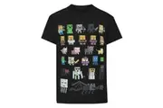 Minecraft Childrens/Boys Official Sprites Character T-Shirt (Midnight Black) (Years (11/12))