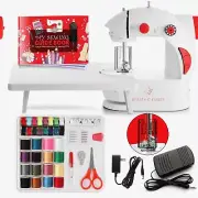 StitchMate Starter Kit: Portable Dual-Speed Mini Sewing Machine for Adults & Kid