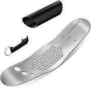 Garlic Press Rocker & Herb Stripper with Silicone Garlic Peeler and Bottle Opener, Stainless Steel Garlic Crusher Chopper Squeezer Slicer Mincer Press.