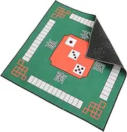 ERINGOGO Mahjong Tablecloth Poker Table Cover Mat Mahjong Table Topper Felt Game Mat Green Rubber