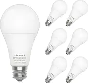 DiCUNO E27 Bulbs, 15W Equivalent to 100W Incandescent, Warm White 2700K, E27 LED Globes CRI 90, A65 Edison Screw ES LED Light Bulb, 1350LM, Non-dimmable, Pack of 6
