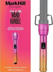 Pick 'N' Mix Interchangeable Curling Wand Handle, 3 Metre Cable Length - Pink & Orange (Barrel Not Included)