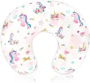 Pea Pod Nursing Pillow Cover Soft & Stretchy Removable Slipcover for Breastfeeding Pillows, Comfortable Nursing Pillow Case for Newborn, Snug Fit, Washable Feeding Pillow Slipcovers in Cute Unicorn