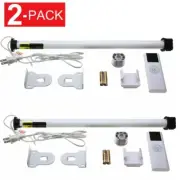 2PC 100-240V Electric Roller Blind Shade Tubular Motor W/Remote Control Receiver