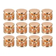 12pcs Metal Cord Locks Spring Loaded Toggle Stopper Slider Golden