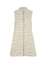 Ganni Printed Denim Mini Dress - Khaki - 8 8
