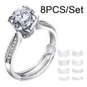 8 Sizes Silicone Invisible Clear Ring Size Adjuster Tighten Reducer Jewelry T CR