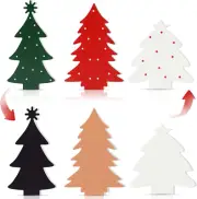 Christmas Decor 3 Pcs Double-Sided Wood Table Christmas Tree Rustic Christmas Tr
