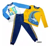 Members Mark Youth Boys 3-Pc "Fast Asleep" Race Car Fleece Pajamas Set Size 6