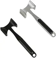 SHENMAIDAY Two-Pack Double-Sided Meat Hammer, Professional Meat tenderizer with Comfort Grip Handle, Heavy-Duty Meat tenderizer for tenderizing Steak, Meat, Shellfish, Nuts, etc., with Hanging Hole