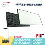 [LFH] HEPA濾心 顆粒活性碳濾網 適用 SHARP夏普KC-JD70T KC-JD60T FZ-D60DFE FZ-D60HFE空氣清淨除濕機【全店8折 現貨 免運】