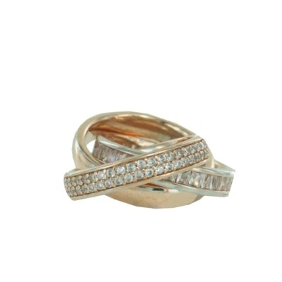 Esprit Collection Women's Ring Silver Rose Zirconia Tridelia ELRG92258B