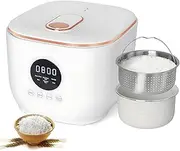Low Sugar 3L Rice Cooker, 5 Functions, Low Carb Steamer, 24hr Delay Timer, 8hr Keep Warm, White, Stainless Steel Steamer Basket, Easy To Clean