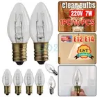Globes Bulbs 7W 220V E12 E14 Clear Night Light Lamp Replacement Bulbs Home Decor