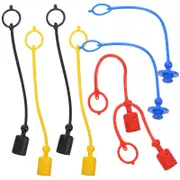 4 Sets Hydraulic Coupling Covers Pipe Quick Connector Coupler Dust Caps Covers 17.00X2.70X1.00CM