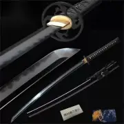 Samurai Black Katana Dark Sword Shinken Uchigatana Daito Combat Battle Ready