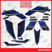 Yamaha Yfz450 Yfz 450R Redesign Decals 2008 Blue Carbon Model Graphics Stickers