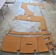 2003 Rinker 342 Swim Platform Cockpit Pad Boat EVA Foam Faux Teak Deck Floor Mat