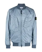 compass-patch bomber jacket L Air Force Blue