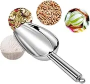 Kitchen Ice Scoop Stainless Steel Ice Scoop Milk Tea Shop Ice Machine Ice Scoop Flour/Dried Fruit/Rice/Popcorn